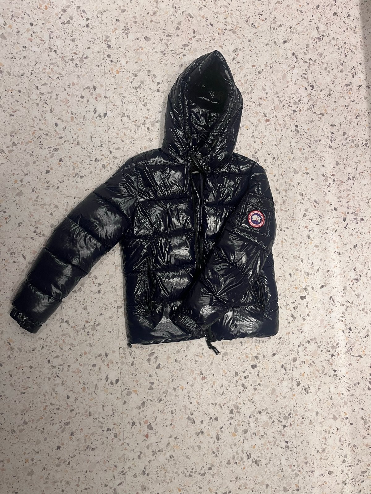 Donkerblauwe Puffer Jas, Ophalen of Verzenden, Gedragen, Maat 48/50 (M), Blauw