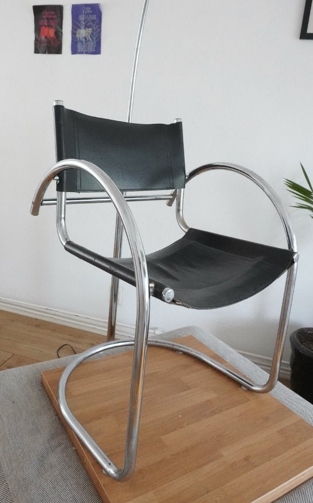 Cantilever stoel / mid-century / vintage / bauhaus stijl, Ophalen, Gebruikt, Bauhaus, Zwart