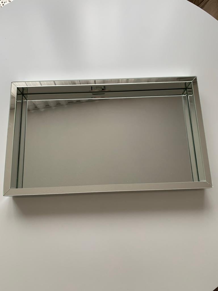 Decoratieve spiegel dienblad, Huis en Inrichting, Woonaccessoires | Dienbladen, Ophalen, Zo goed als nieuw, Rechthoekig, Overige materialen