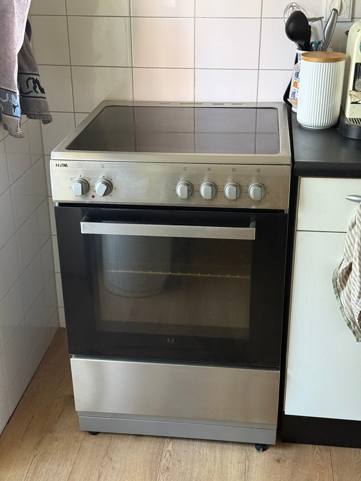Etna inductie fornuis met oven, Ophalen, Gebruikt, 4 kookzones, Inductie