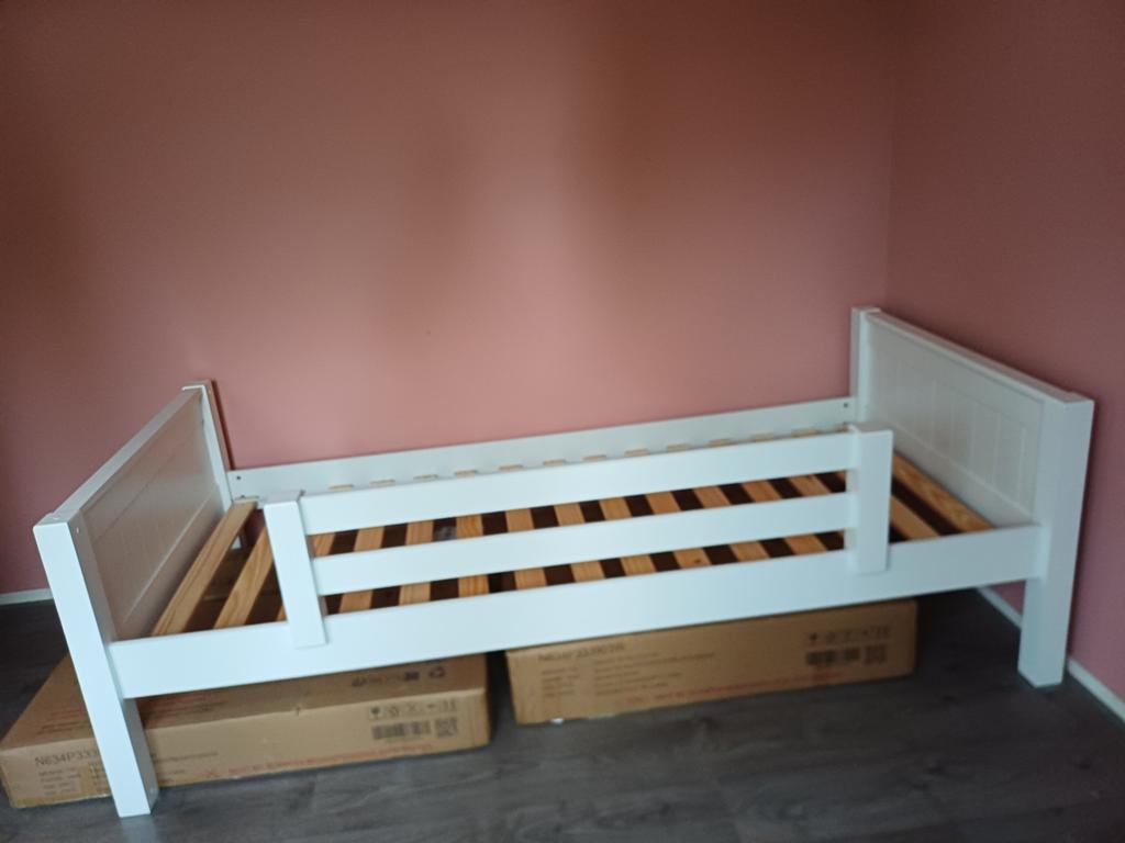 Eenpersoons bed, Ophalen, 85 tot 100 cm, Gebruikt, Lattenbodem