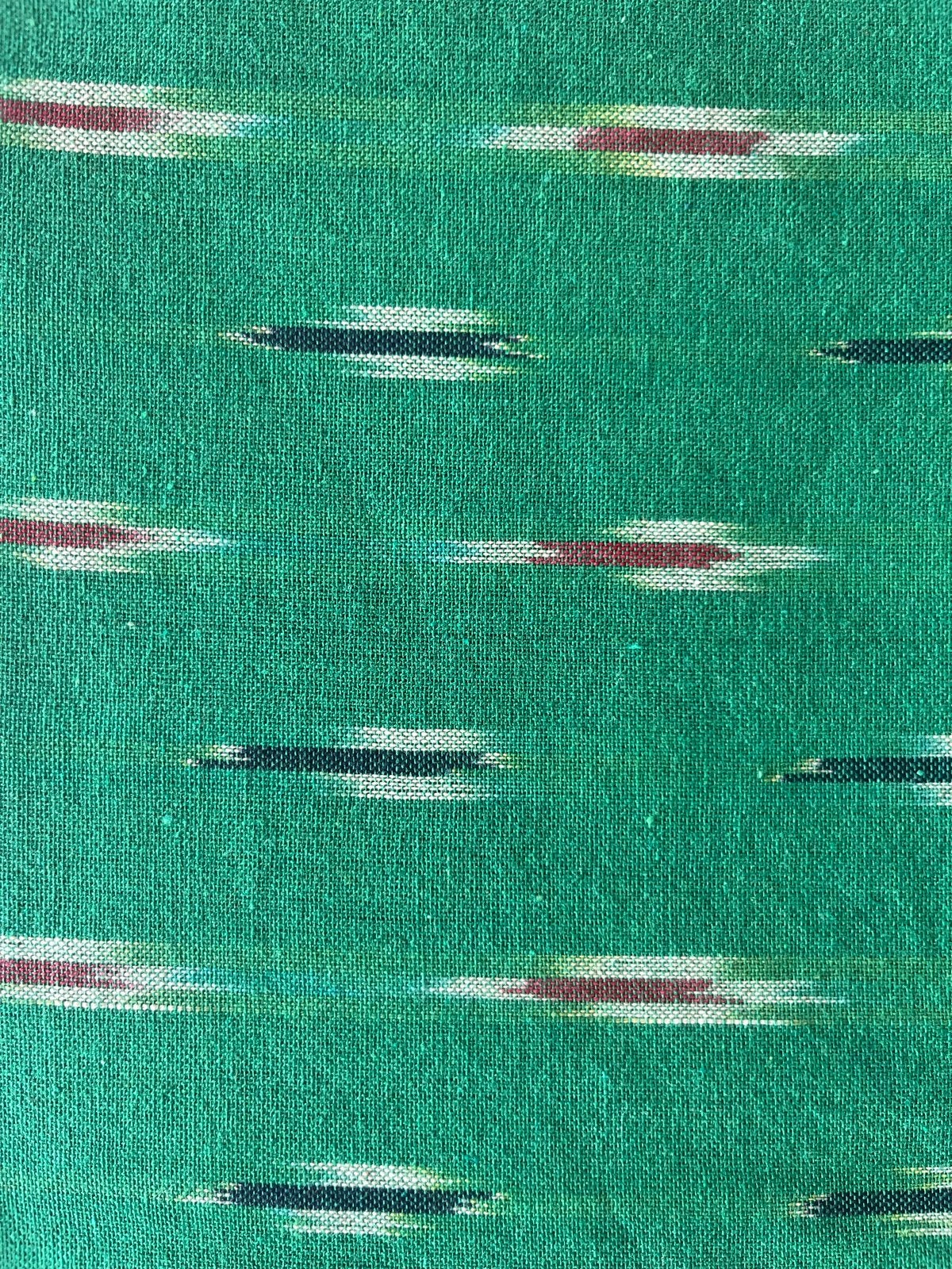 Ikat India Katoen Stof - Groen & Multicolor (1.10 x 4.00m), Ophalen of Verzenden, 30 tot 120 cm, Katoen, Groen