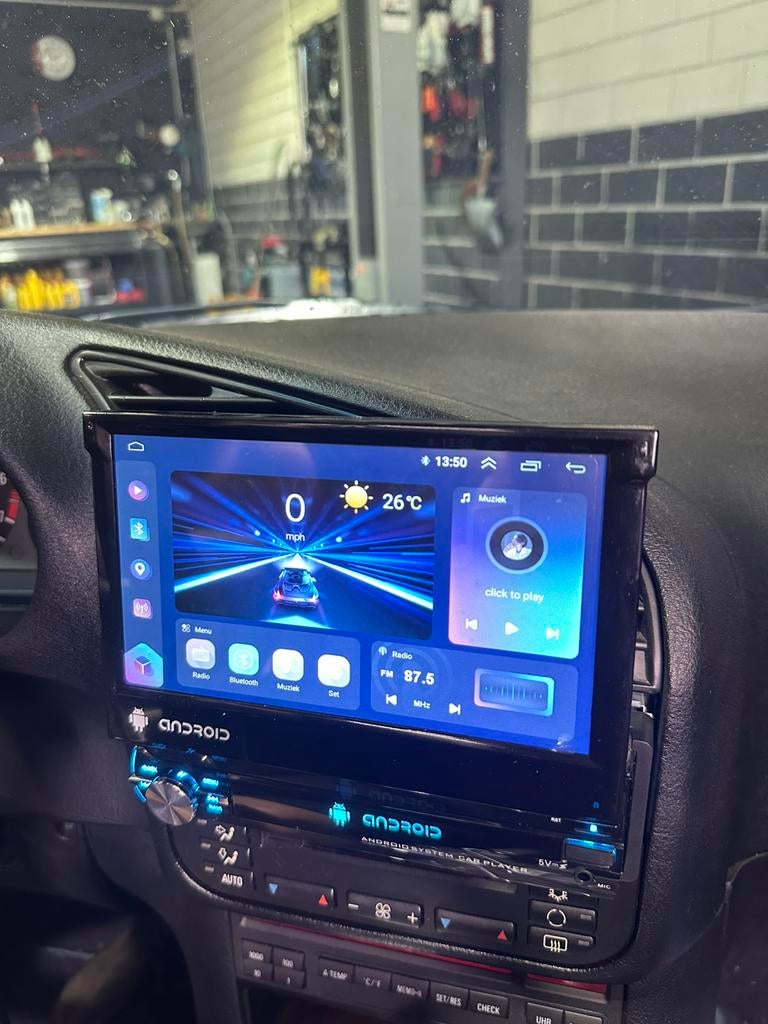 Android  1 Din Klapscherm Autoradio Carplay Multimedia, Auto diversen, Autoradio's, Ophalen of Verzenden, Zo goed als nieuw