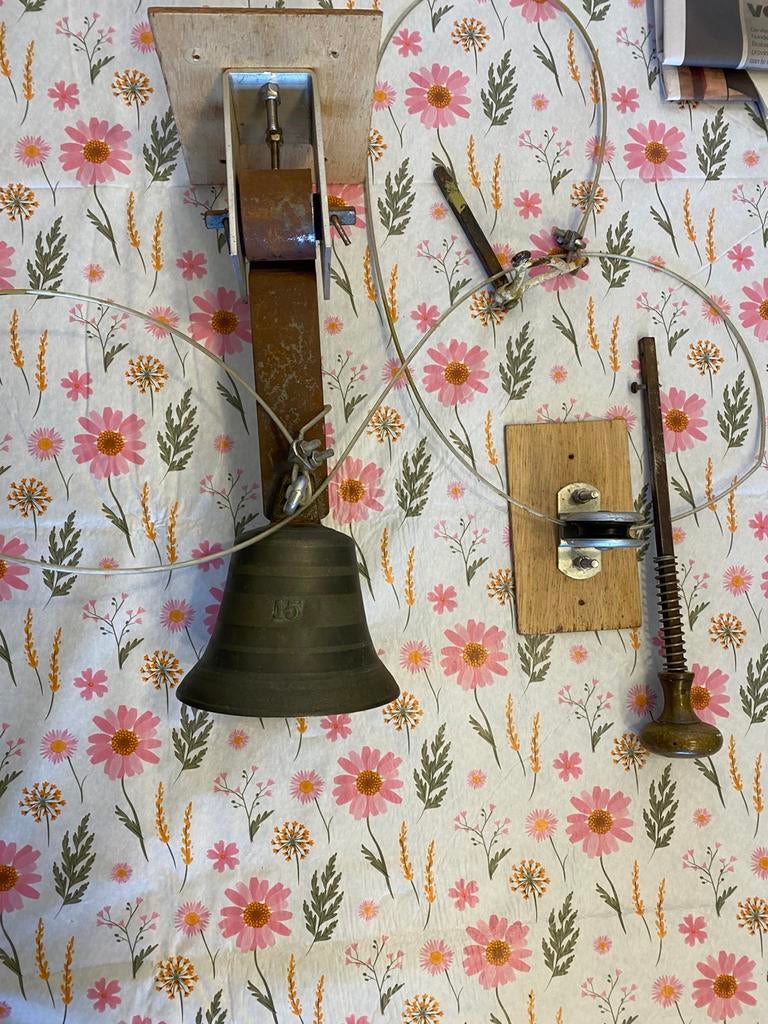 Antieke/ vintage deur-trekbel, Huis en Inrichting, Deurbellen, Verzenden