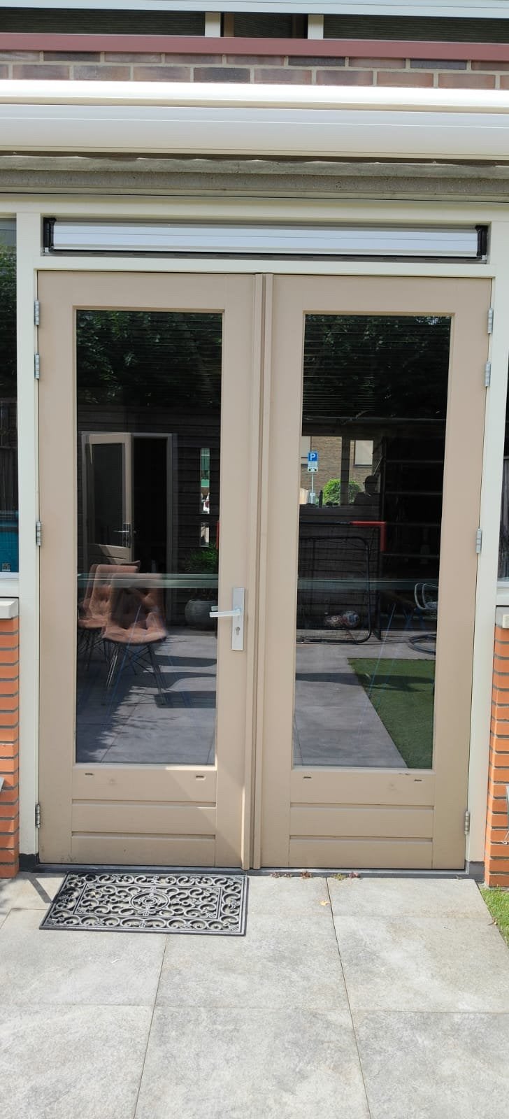 Tuindeuren, Doe-het-zelf en Verbouw, Gebruikt, Deurkozijn, 150 tot 225 cm, Inclusief glas