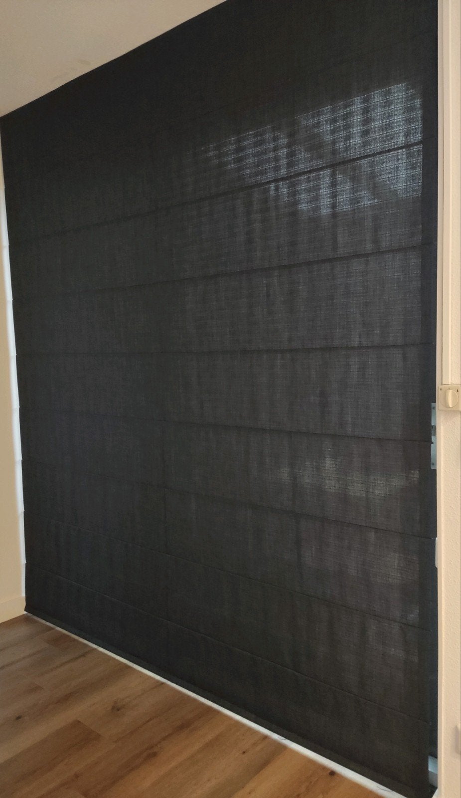 Antraciet rolgordijn, Ophalen, 200 cm of meer, Grijs, Zo goed als nieuw
