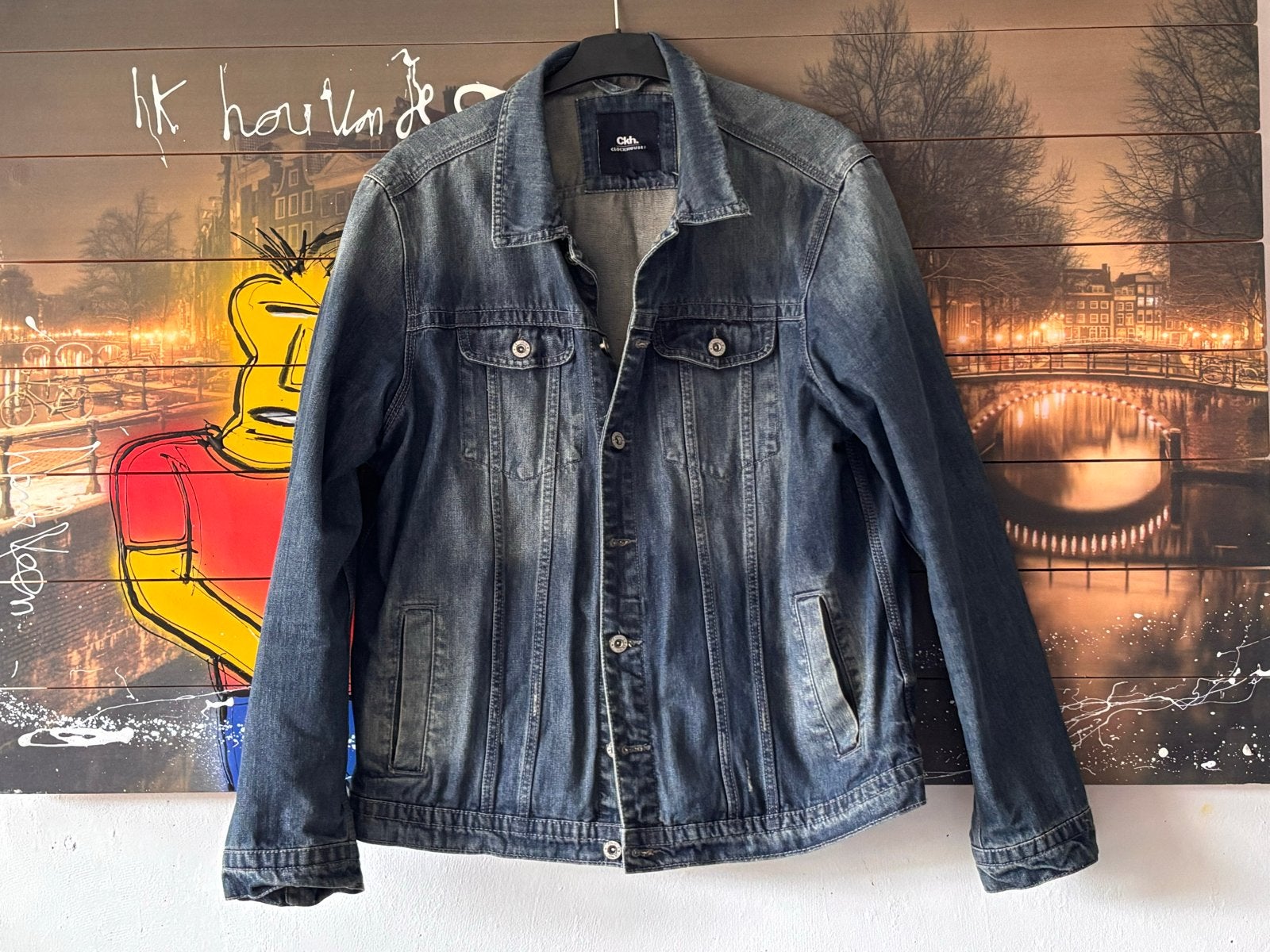 Heren spijkerjack C&A Clockhouse - Maat XXL, Kleding | Heren, Ophalen of Verzenden, Zo goed als nieuw, Overige maten, Blauw