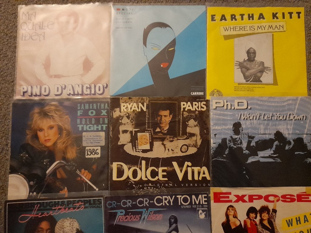 10 Vinyl Singles 80's Disco, Ophalen, Gebruikt, 7 inch, Dance