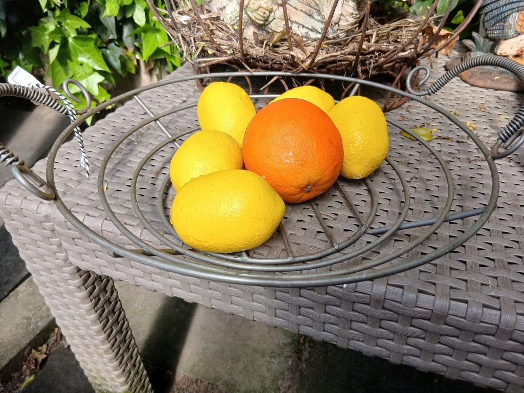 Vintage ijzeren fruitschaal, Ophalen of Verzenden