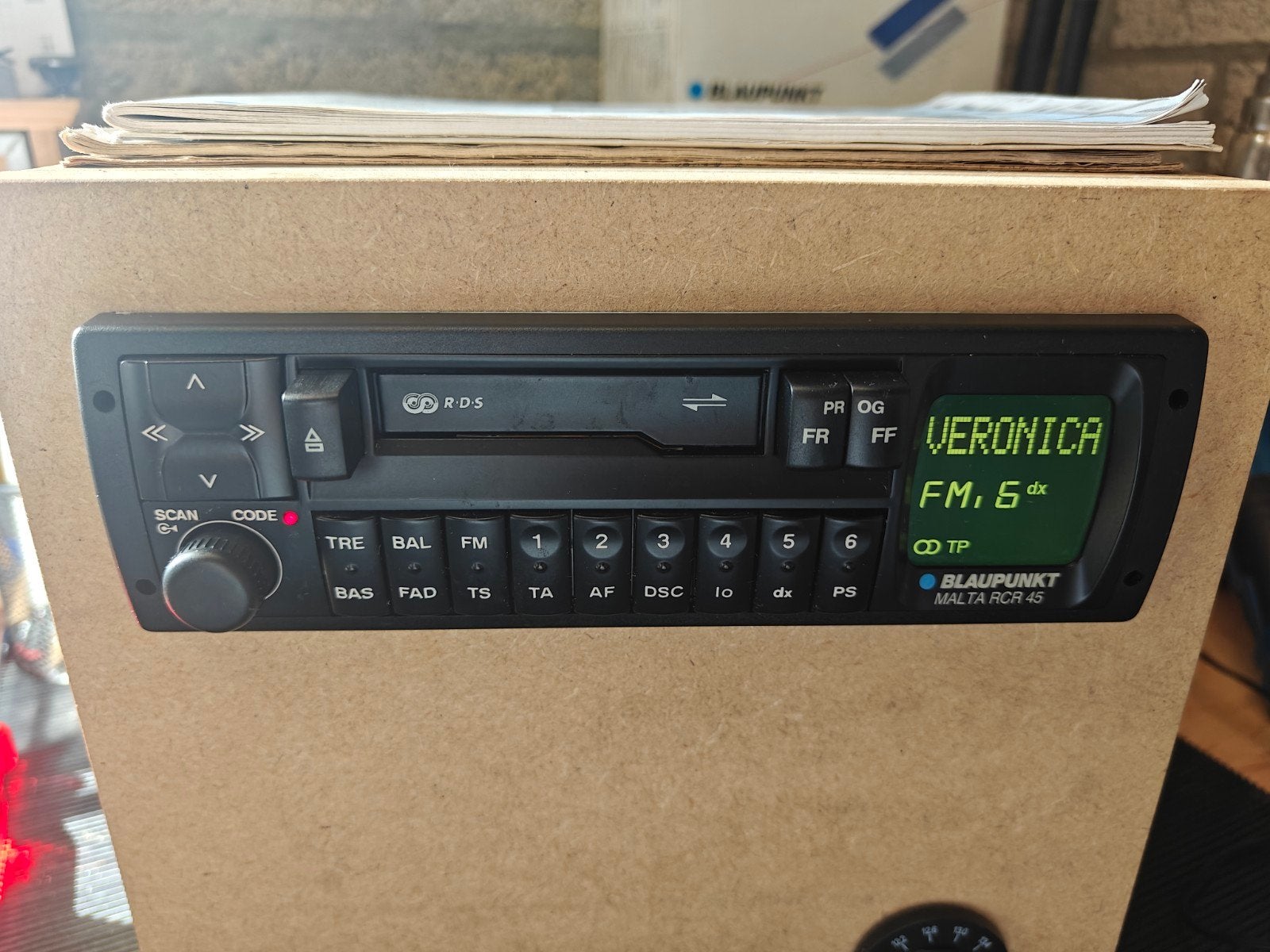 Blaupunkt Malta RCR 45 FM/Cassette ZGAN voor young/oldtimer, Ophalen of Verzenden, Gebruikt