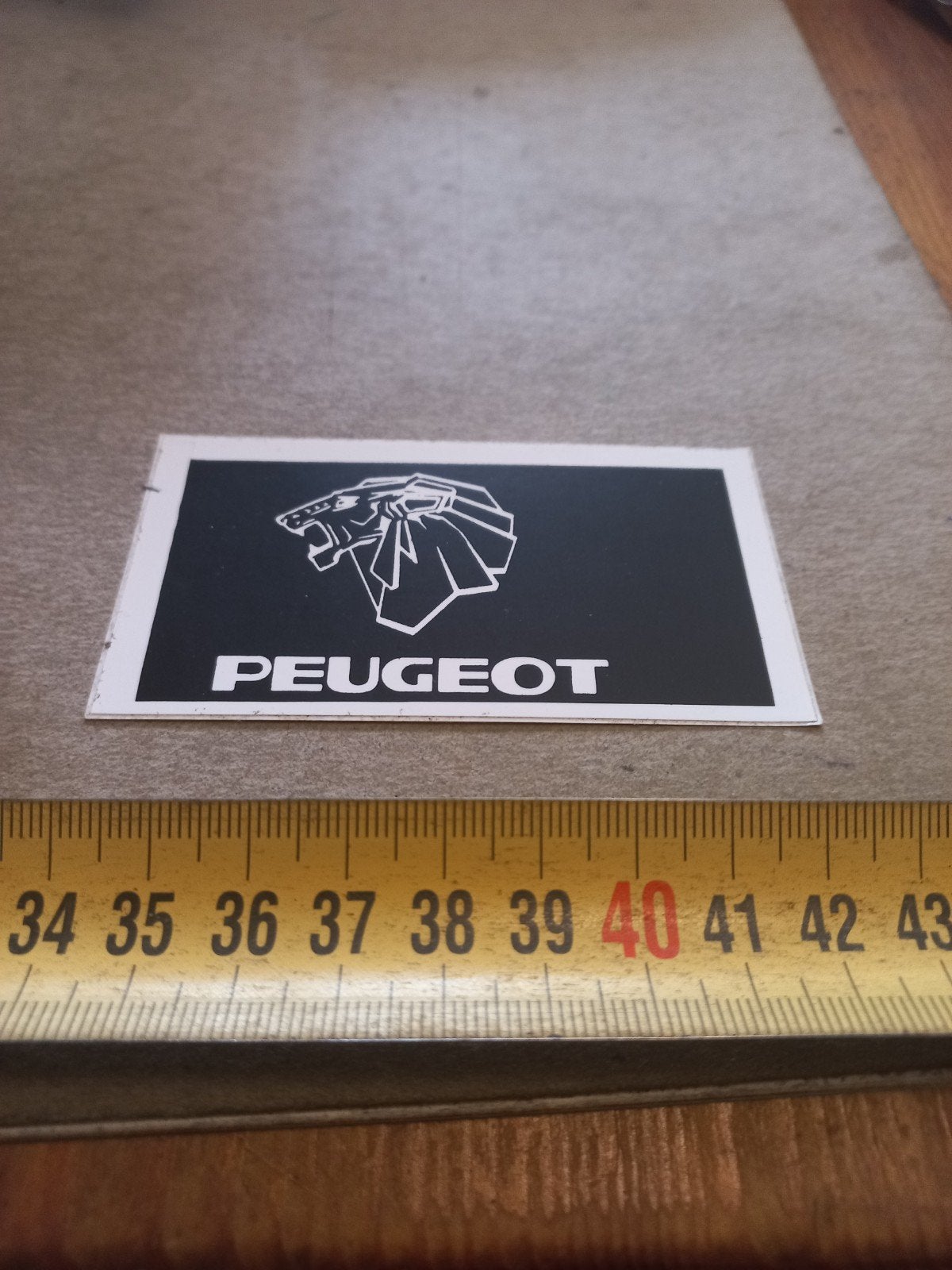 Peugeot Leeuw Logo Sticker - Zwart/Wit, Ophalen of Verzenden