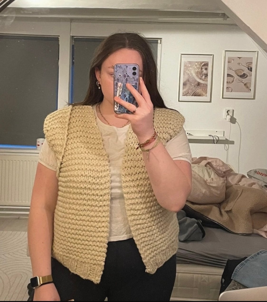 Gebreid vest van My Jewellery Limited -maat M, Ophalen of Verzenden, Zo goed als nieuw, Maat 38/40 (M), Beige