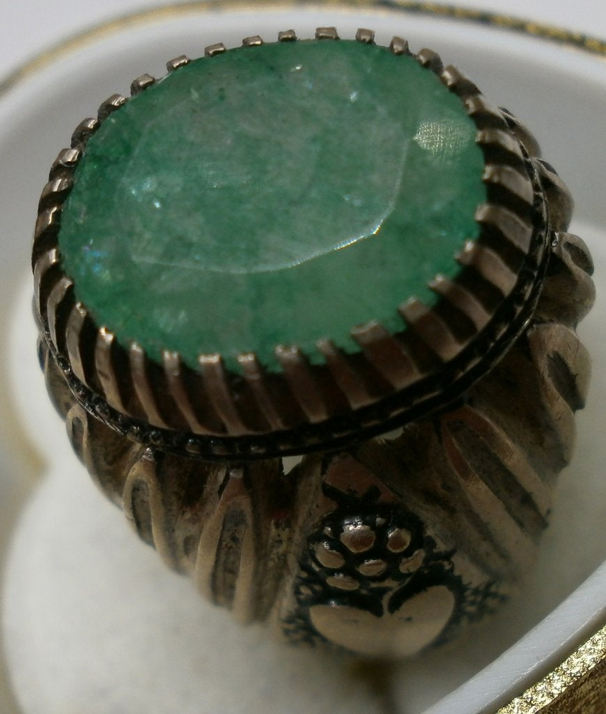 Art Deco design zilver ring crica 1950 zeldzaam, Ophalen, 19 tot 20, Zo goed als nieuw, Dame of Heer
