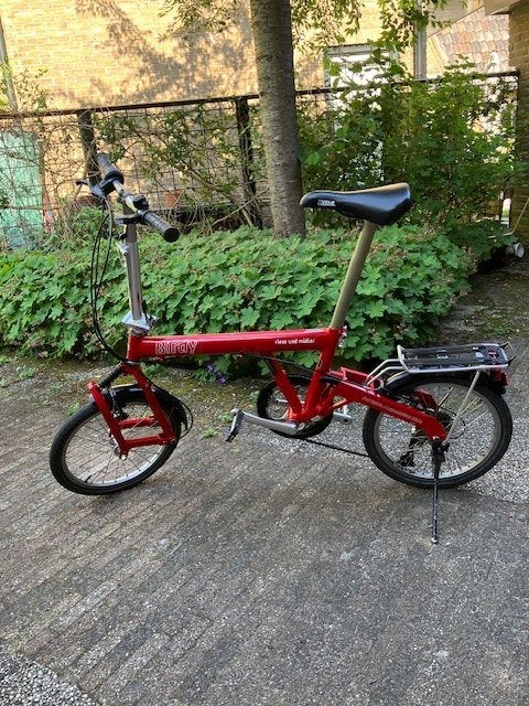 vouwfiets Birdy, Gebruikt, Velgrem, 16 tot 18 inch, Versnellingen