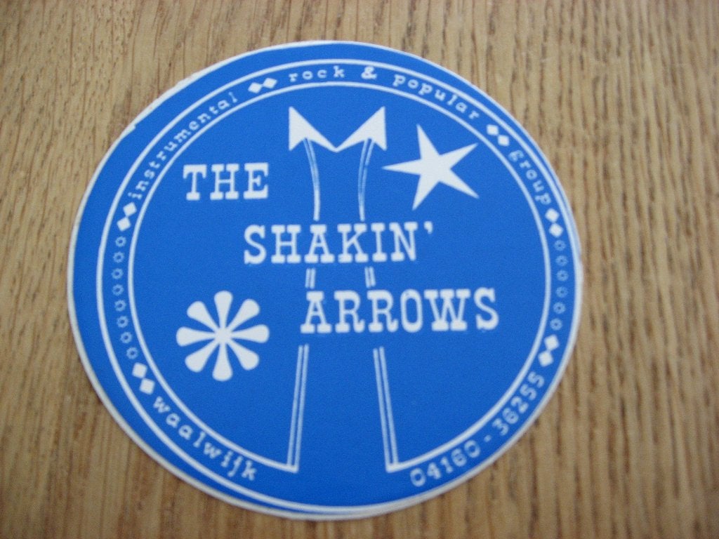 Sticker The Shakin Arrows Waalwijk  Instrumental Rock Popula, Ophalen, Nieuw, Overige typen