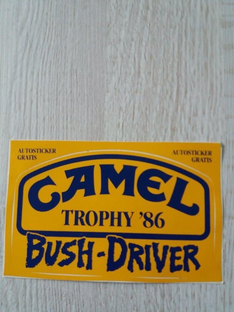 sticker Camel TROPHY '86 BUSH - DRIVER, Ophalen of Verzenden, Zo goed als nieuw, Sport