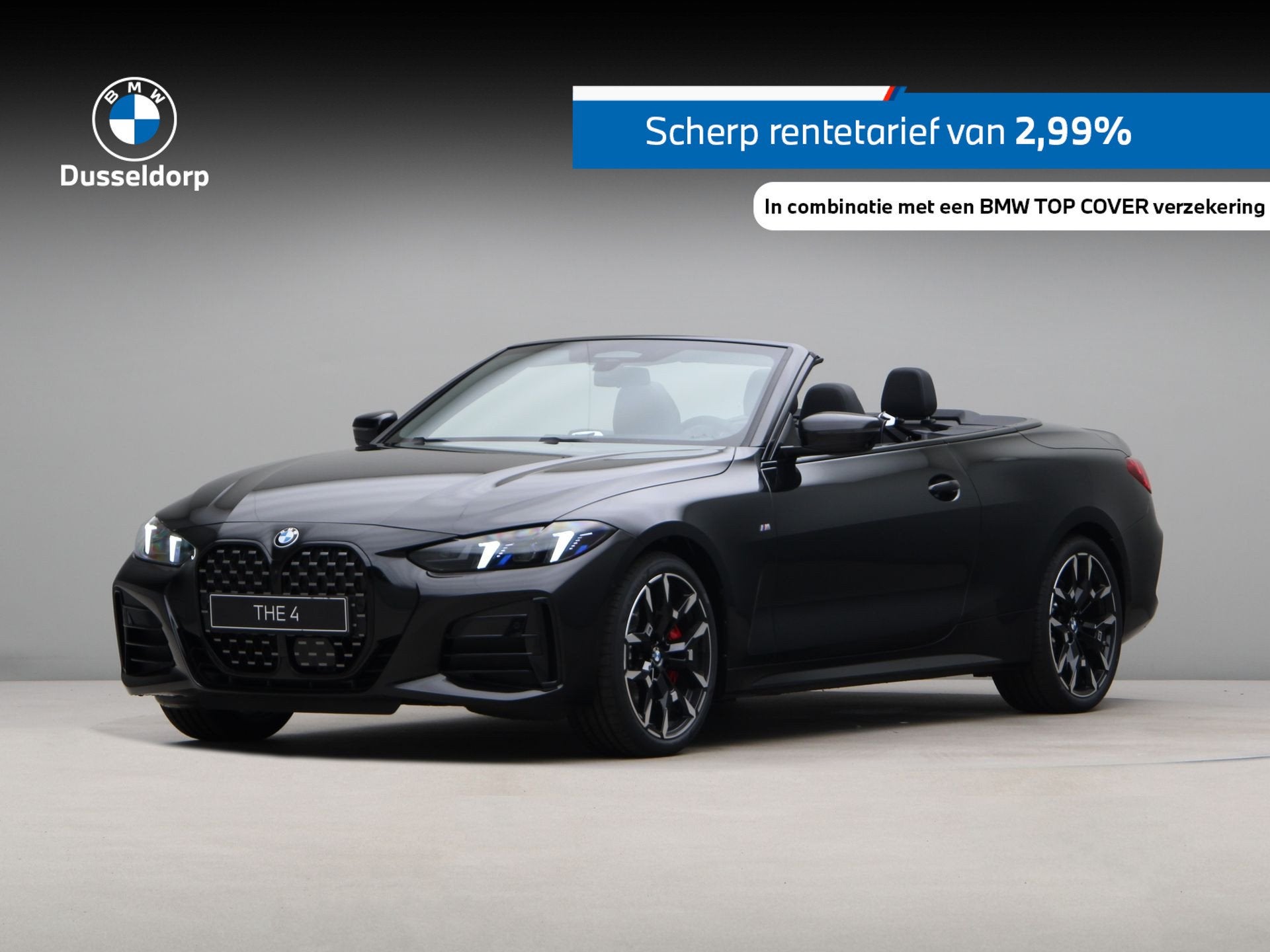 BMW 4 Serie 420i Cabrio M-Sport Pro (bj 2026, automaat), Automaat, 1998 cc, Zwart, Cabriolet