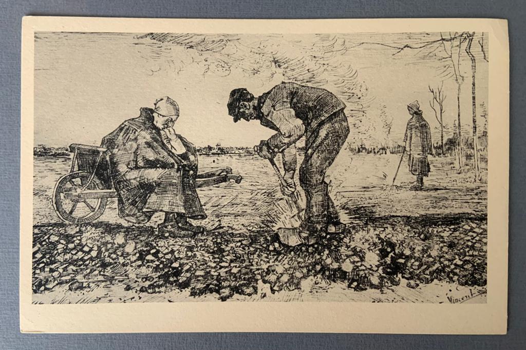 Vincent van Gogh - Onkruid verbranden , lithografie, Verzamelen, Verzenden, Ongelopen, Ambachten of Beroep
