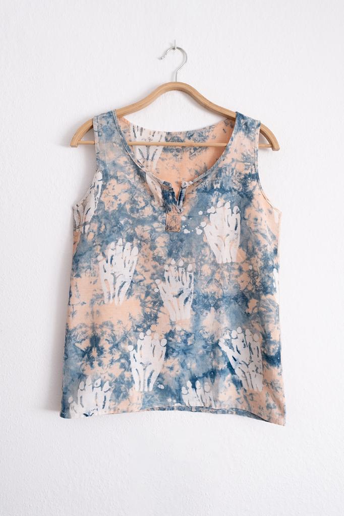 Vintage Katoenen Tie Dye Hemd/Top Maat M, Maat 38/40 (M), Overige kleuren, Ophalen of Verzenden, Vintage