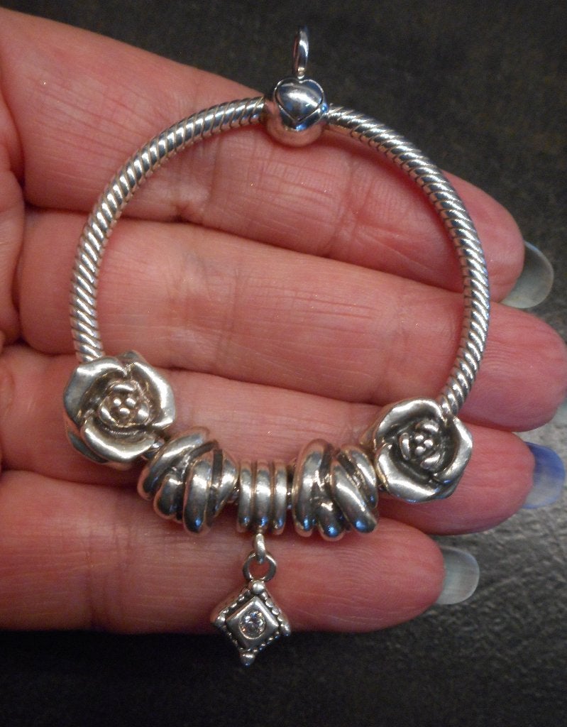 Zilveren grote Pandora Moments O hanger nr.231, Verzenden, Zo goed als nieuw, Zilver, Zilver