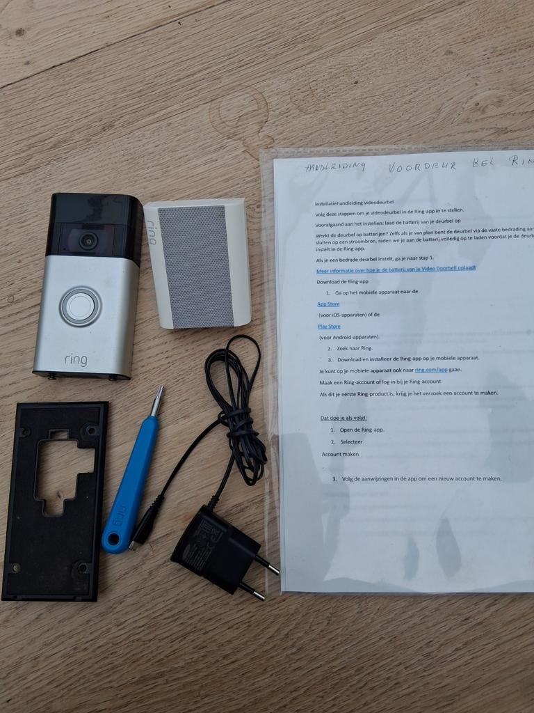 Ring videovoordeurbel  met chime en Nderlandse handleiding, Huis en Inrichting, Deurbellen, Ophalen of Verzenden