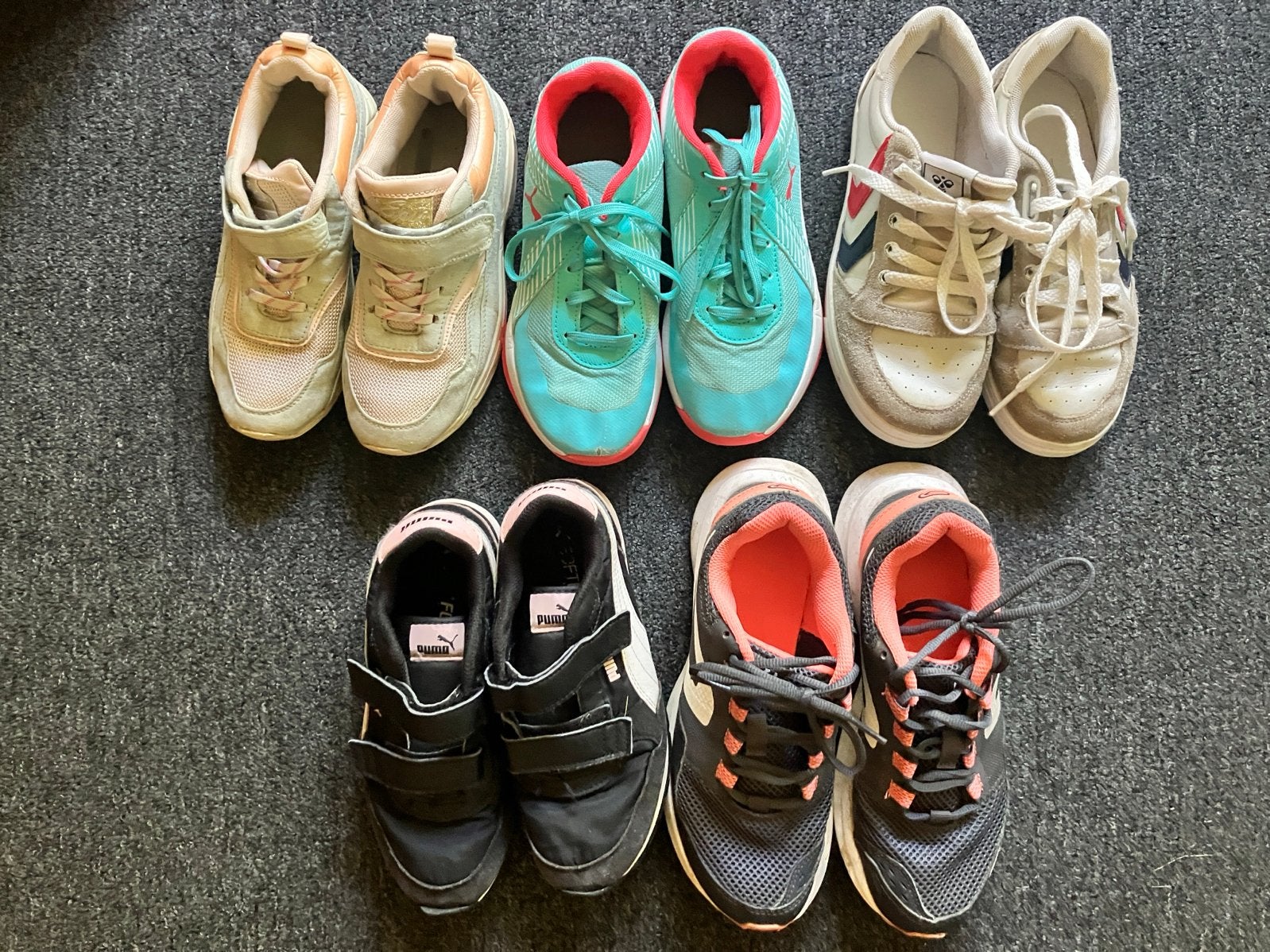 5 paar gebruikte sneakers, maten 33, 34, 35, 37, Ophalen of Verzenden, Zo goed als nieuw