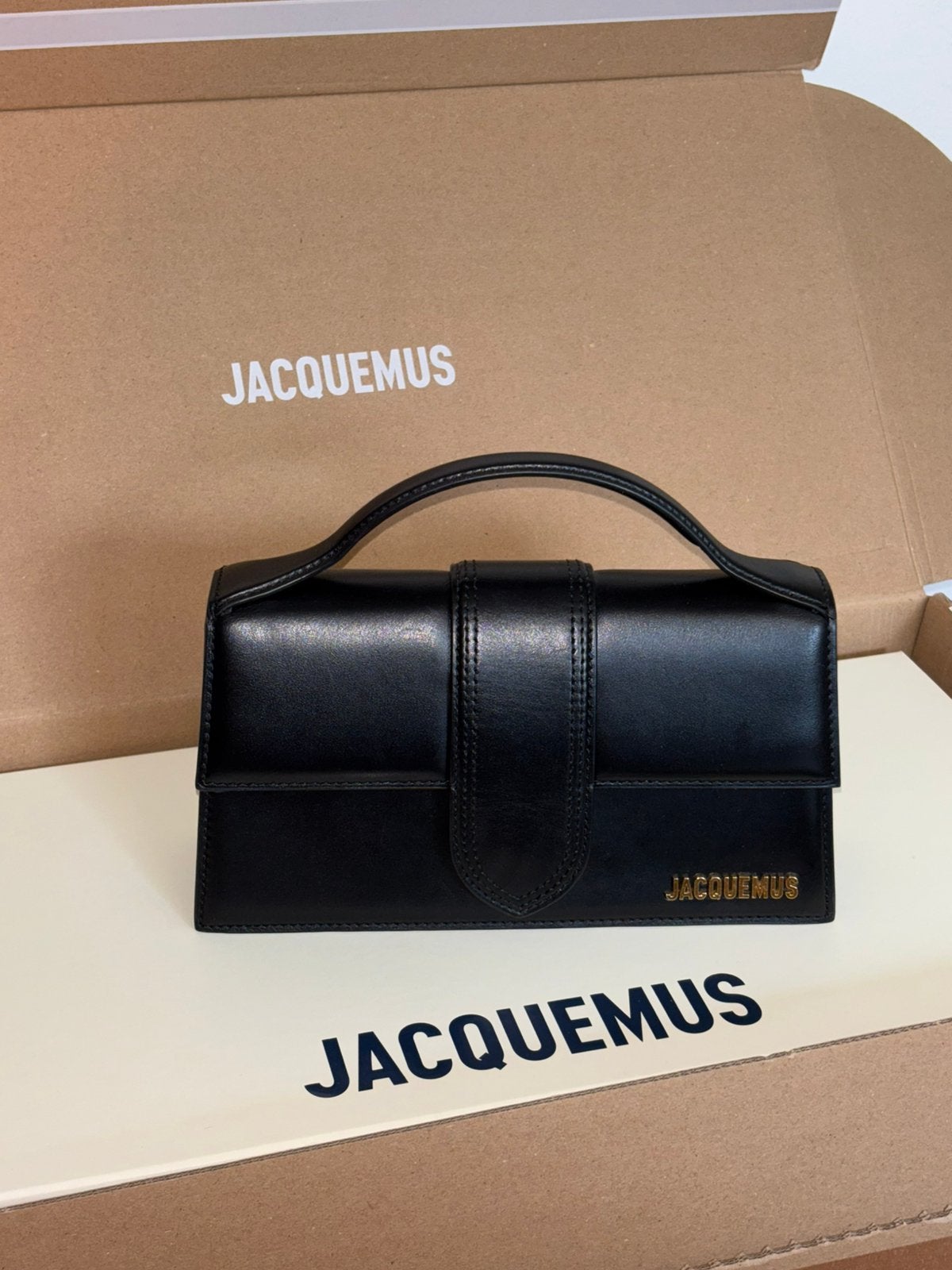 Jacquemus Le Grand Bambino Black, Sieraden, Tassen en Uiterlijk, Tassen | Damestassen, Ophalen of Verzenden, Nieuw, Zwart, Handtas