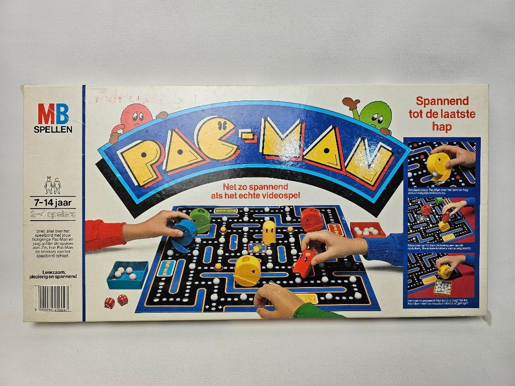 # Pac-Man Bordspel - Klassiek Retro Pacman Spel MB Spellen, Hobby en Vrije tijd, Ophalen of Verzenden, Gebruikt