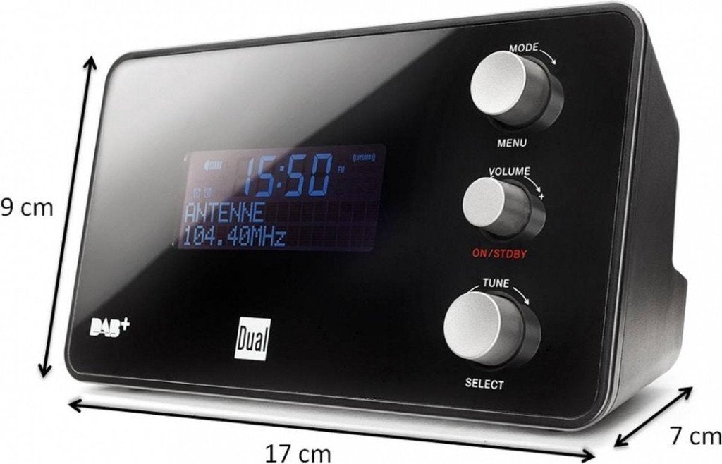 Dual Wekkerradio DAB+, Witgoed en Apparatuur, Wekkers, Ophalen of Verzenden, Gebruikt, Digitaal