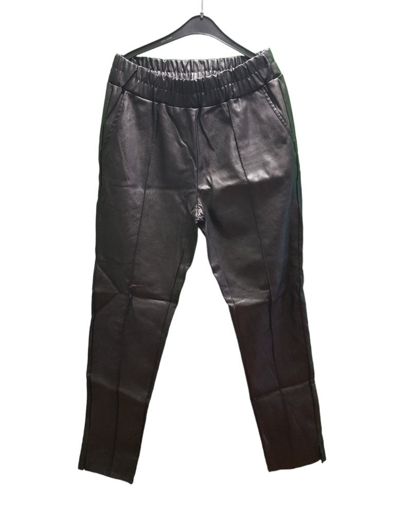 Prachtige zwarte fake leren broek maat XXL. Nieuw., Verzenden, Zwart, Maat 46/48 (XL) of groter, Pescara
