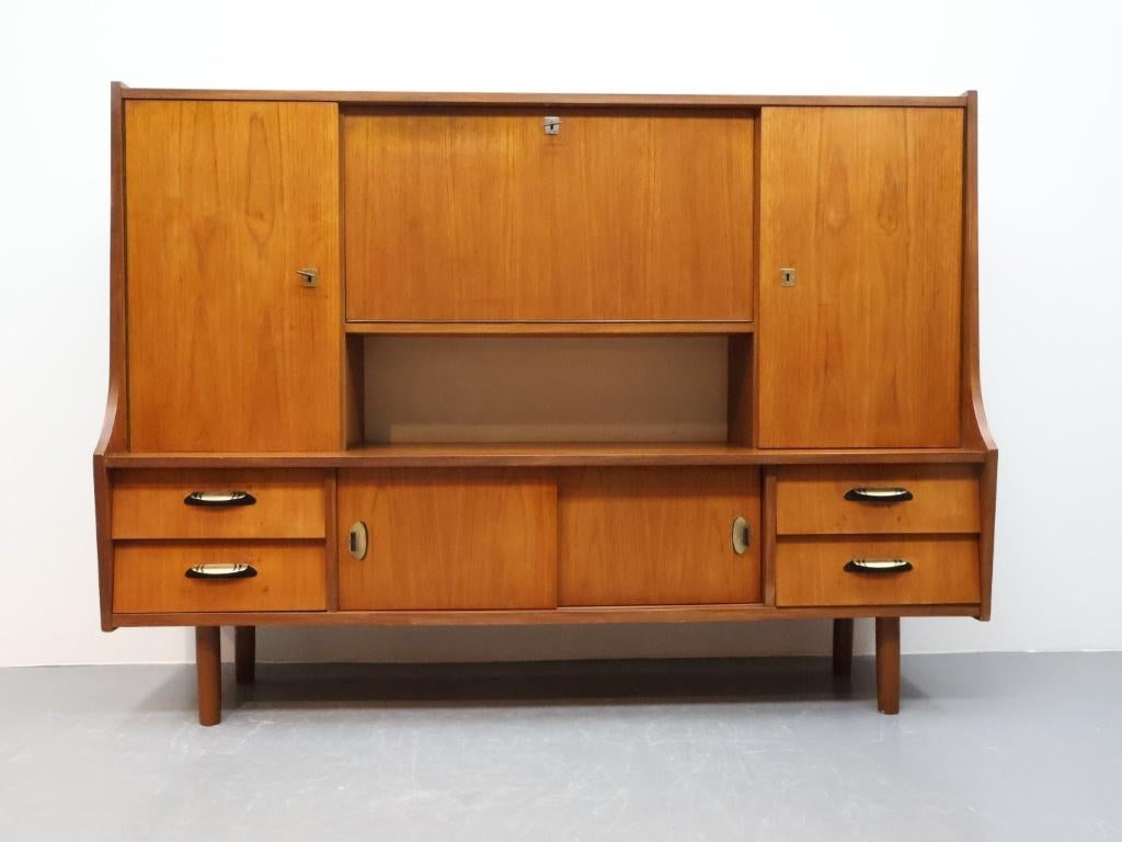 Vintage wandmeubel | Jaren 70 | Firma Verhoef, Ophalen, Gebruikt, ., 100 tot 150 cm