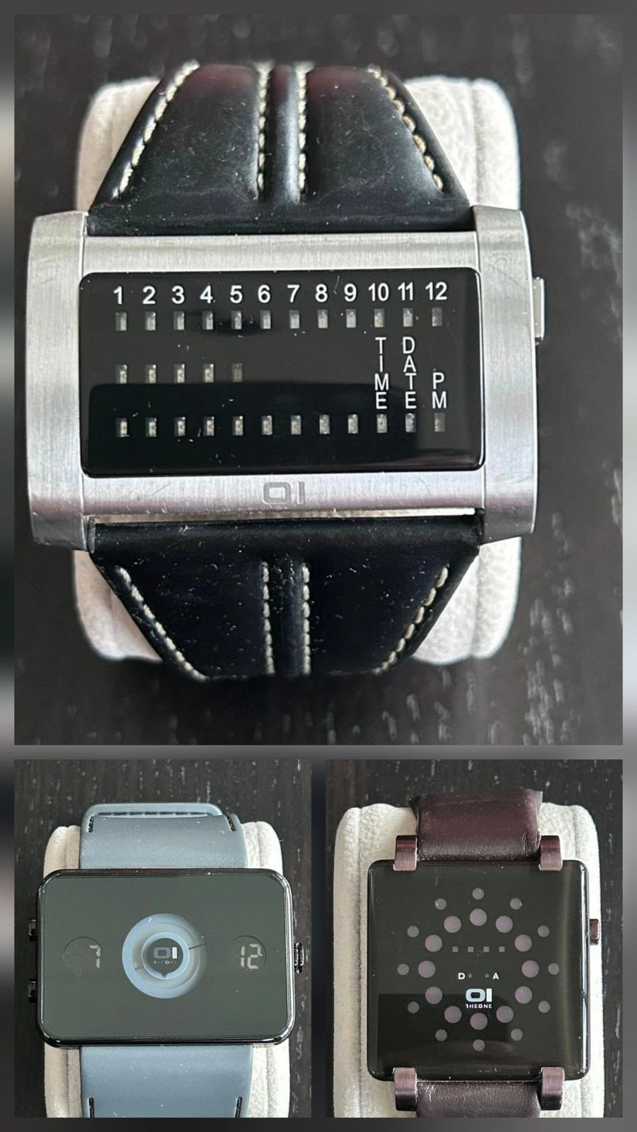 Lot van 3 01 The One horloges, Sieraden, Tassen en Uiterlijk, Overige merken, Staal, Met bandje, Polshorloge