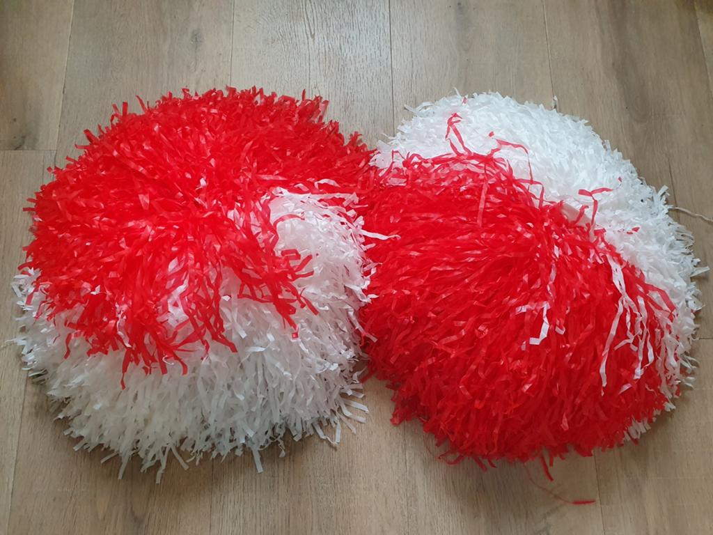 Cheerleader Pomponnen, Kleding | Dames, Carnavalskleding en Feestkleding, Ophalen of Verzenden, Zo goed als nieuw, Overige thema's