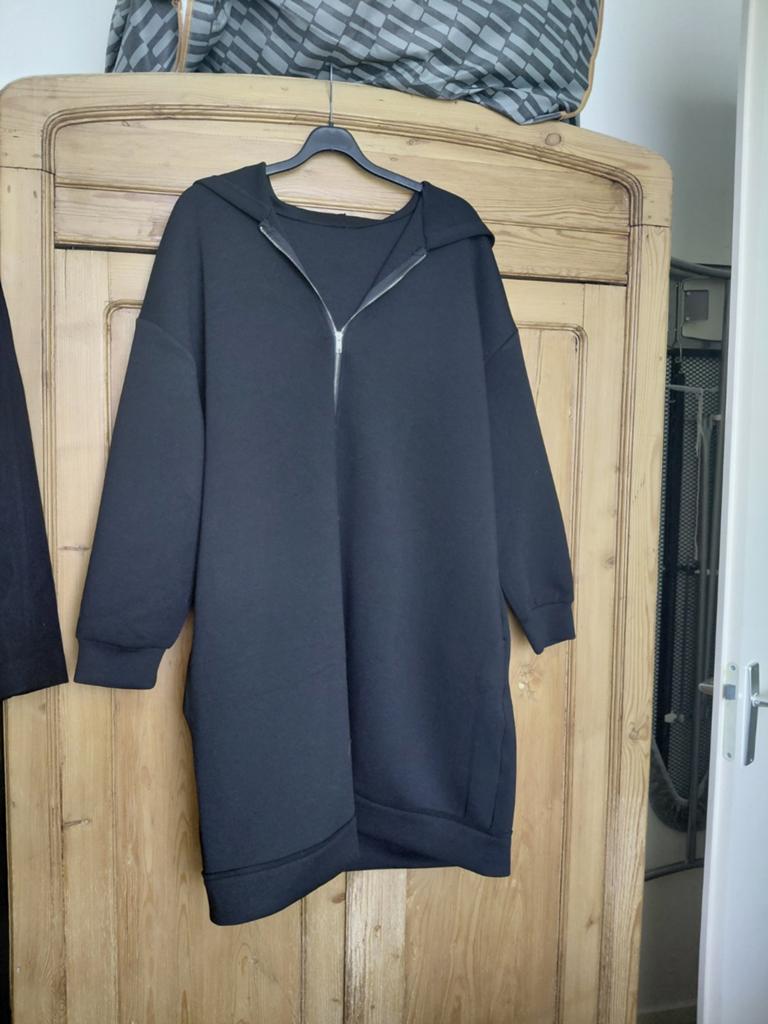 Tricot jas zwart nieuw mt 50, Ophalen of Verzenden, Nieuw, Zwart, Jas of Mantel