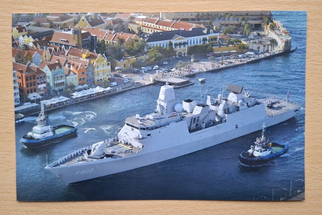 Foto marine: Zr Ms De Zeven Provinciën F802 bezoek Antillen, Verzamelen, Ophalen of Verzenden, Marine, Nederland, Foto of Poster