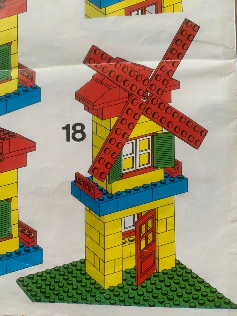 Vintage LEGO set voor 3 bouwwerken: Molen, Helikopter, Vrach, Ophalen of Verzenden, Gebruikt, Overige typen