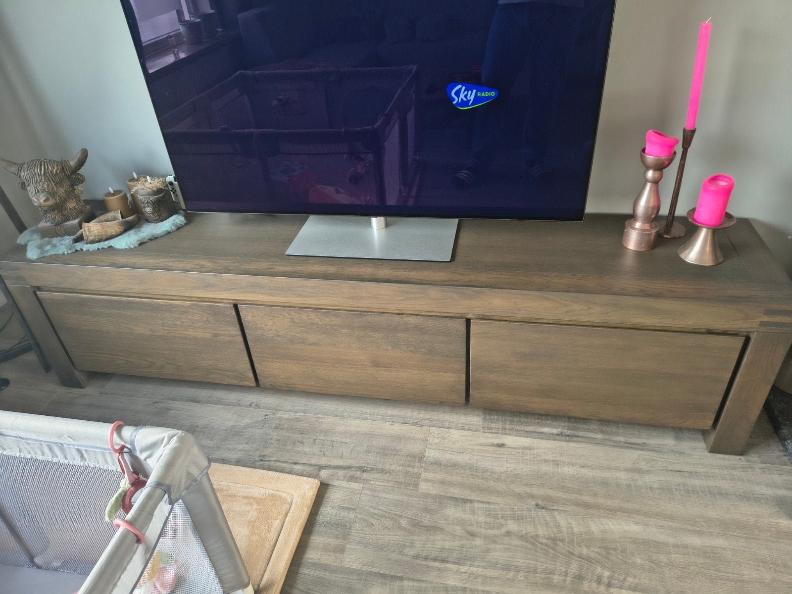 Goossens TV-meubel/dressoir van eikenhout, Huis en Inrichting, Kasten | Televisiemeubels, Gebruikt, 150 tot 200 cm, Eikenhout