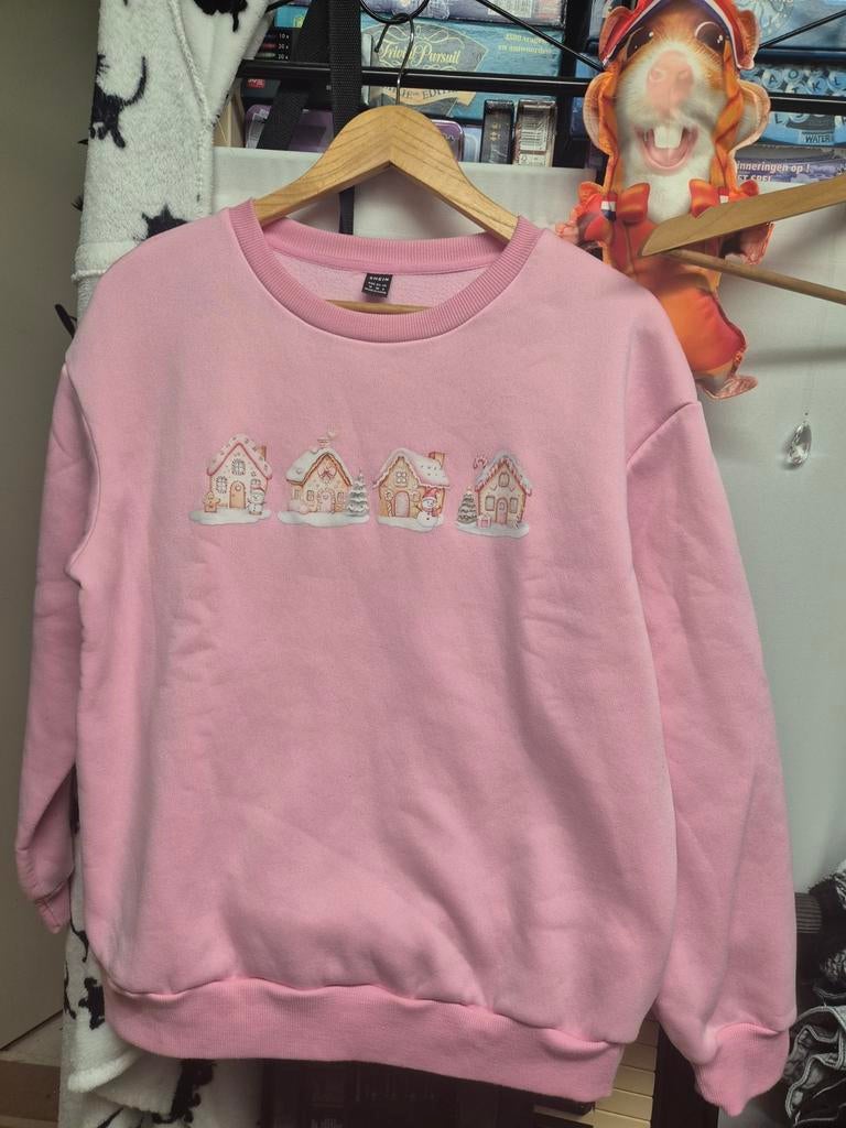 (L) Roze kersttrui, mt. M, Maat 38/40 (M), Kerstmis of Sinterklaas, Ophalen of Verzenden, Zo goed als nieuw