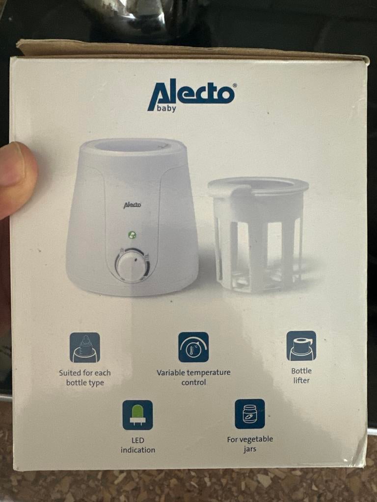 Alecto Baby Flessen- en Potjeswarmer - Wit, Ophalen of Verzenden, Zo goed als nieuw, Flessen- of potjesverwarmer