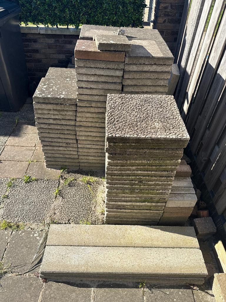 Tuintegels gratis ophalen, Tuin en Terras, Tegels en Klinkers, Ophalen, Gebruikt, Beton, Terrastegels