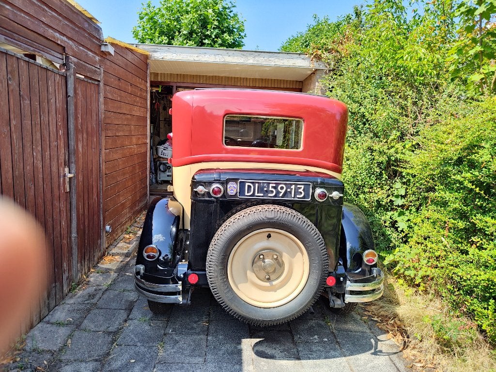 Citroën C4G Oldtimer 1931 Beige/rood/zwart, foto 5