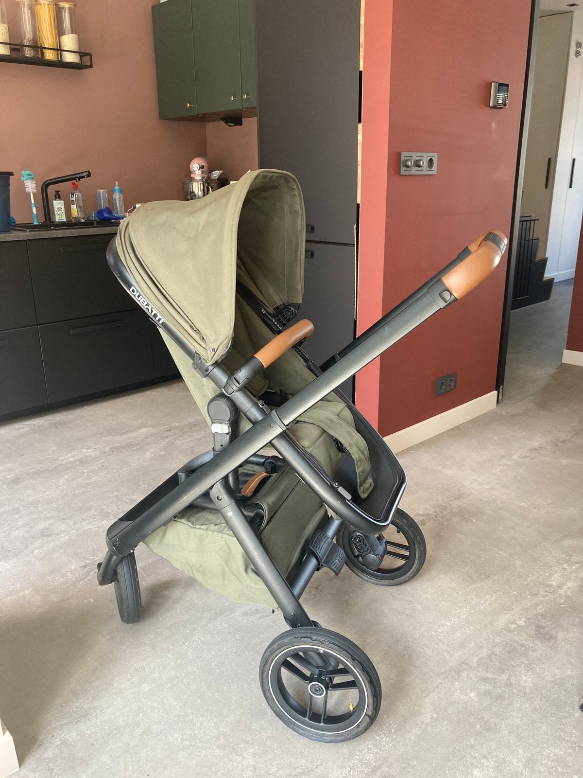 Dubatti one kinderwagen compleet, Kinderen en Baby's, Kinderwagens en Combinaties, Gebruikt, Met reiswieg, Ophalen, Kinderwagen