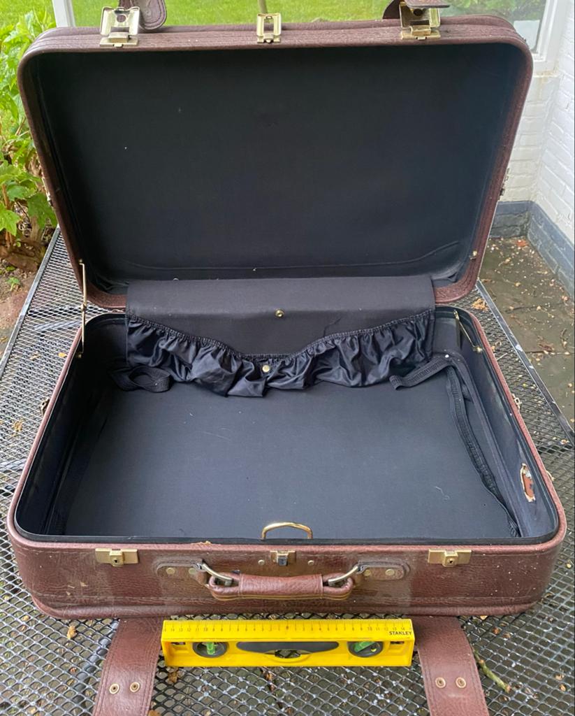 Grote leren reiskoffer Voyage de Luxe, Sieraden, Tassen en Uiterlijk, Tassen | Reistassen en Weekendtassen, Gebruikt, 20 tot 30 cm