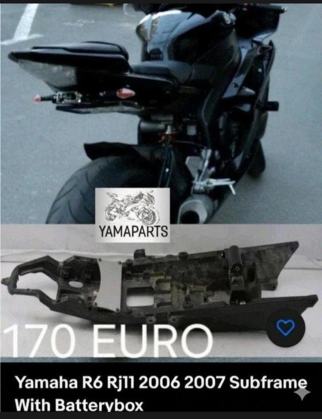 yamaha R6 RJ11 2006-2007 subframe, Ophalen of Verzenden, Gebruikt