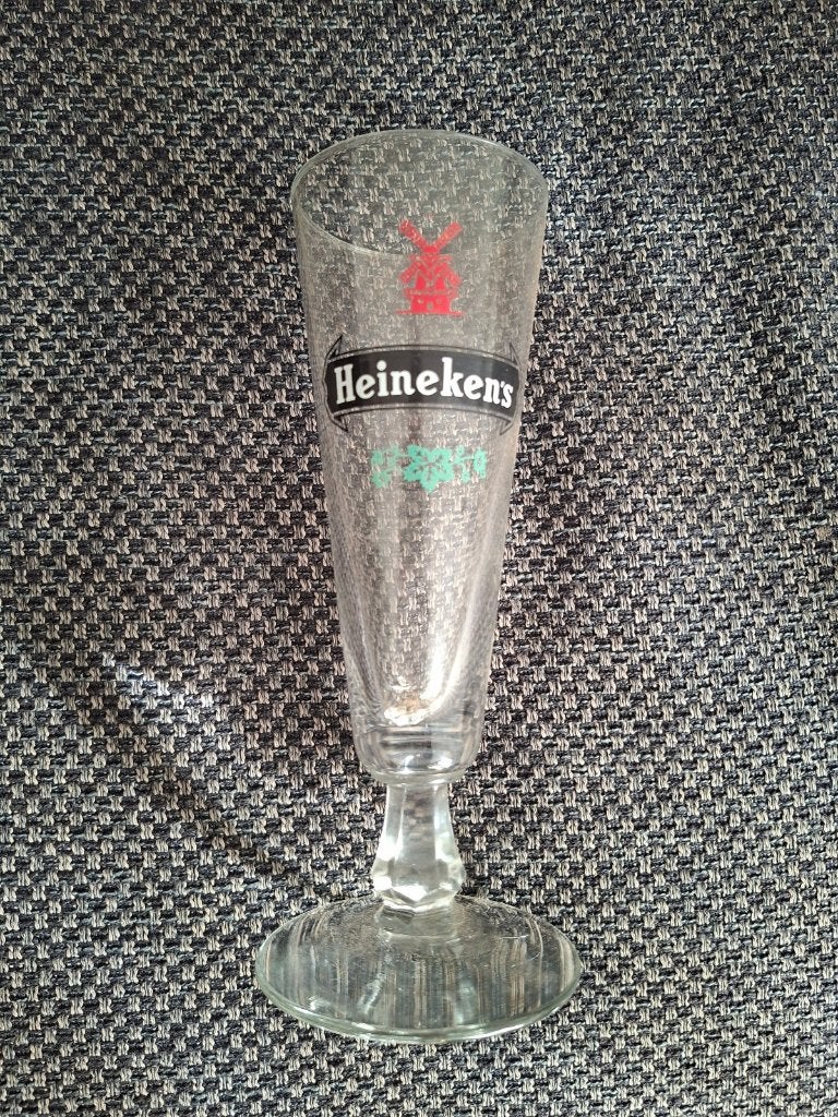 Heineken bierglas met molenlogo, Heineken's USA, Verzamelen, Biermerken, Zo goed als nieuw, Glas of Glazen, Heineken, Ophalen of Verzenden