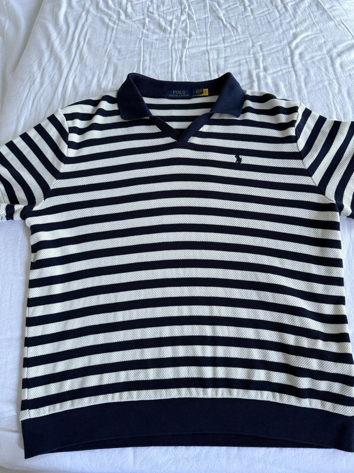 Polo Ralph Lauren gestreept poloshirt - Newport Navy, Kleding | Heren, Maat 52/54 (L), Blauw, Ralph Lauren, Nieuw