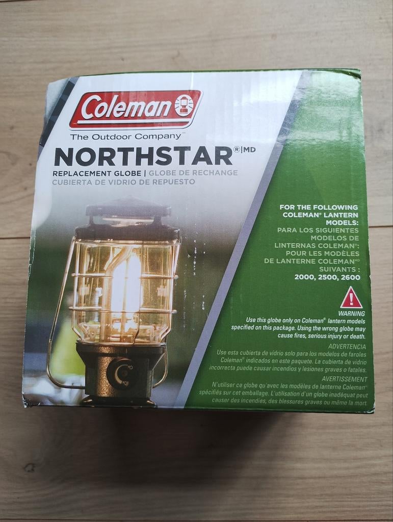 Coleman glas northstar benzinelamp, zie foto's, Ophalen of Verzenden, Nieuw