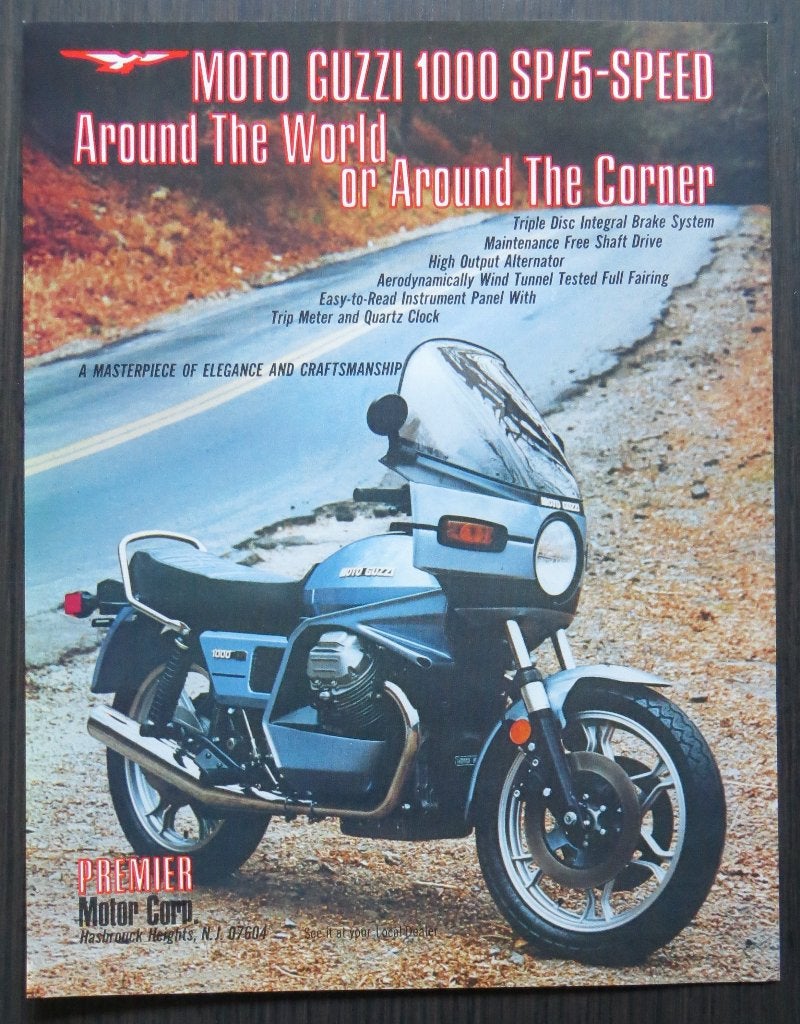Flyer Moto Guzzi 1000SP - 1978 - 1 blz (USA), Verzenden, Moto Guzzi