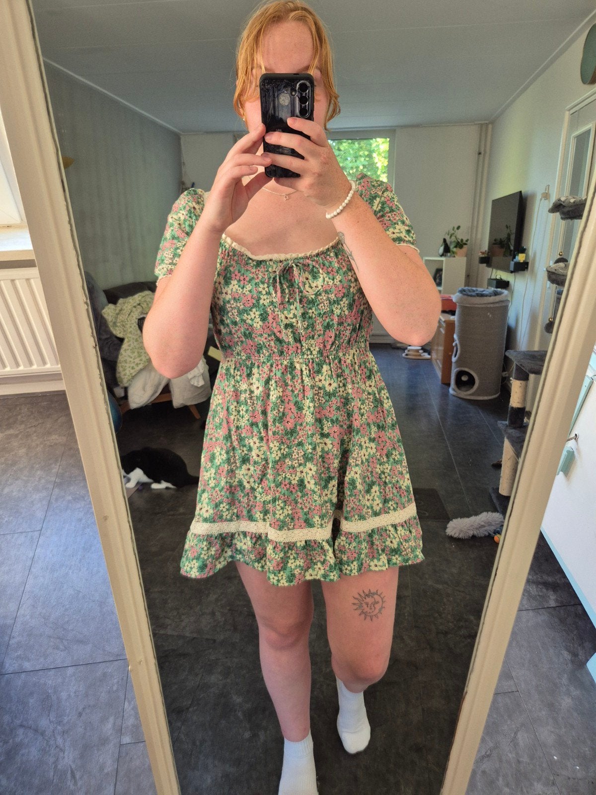 kort bloemen jurkje, Ophalen of Verzenden, Zo goed als nieuw, Boven de knie