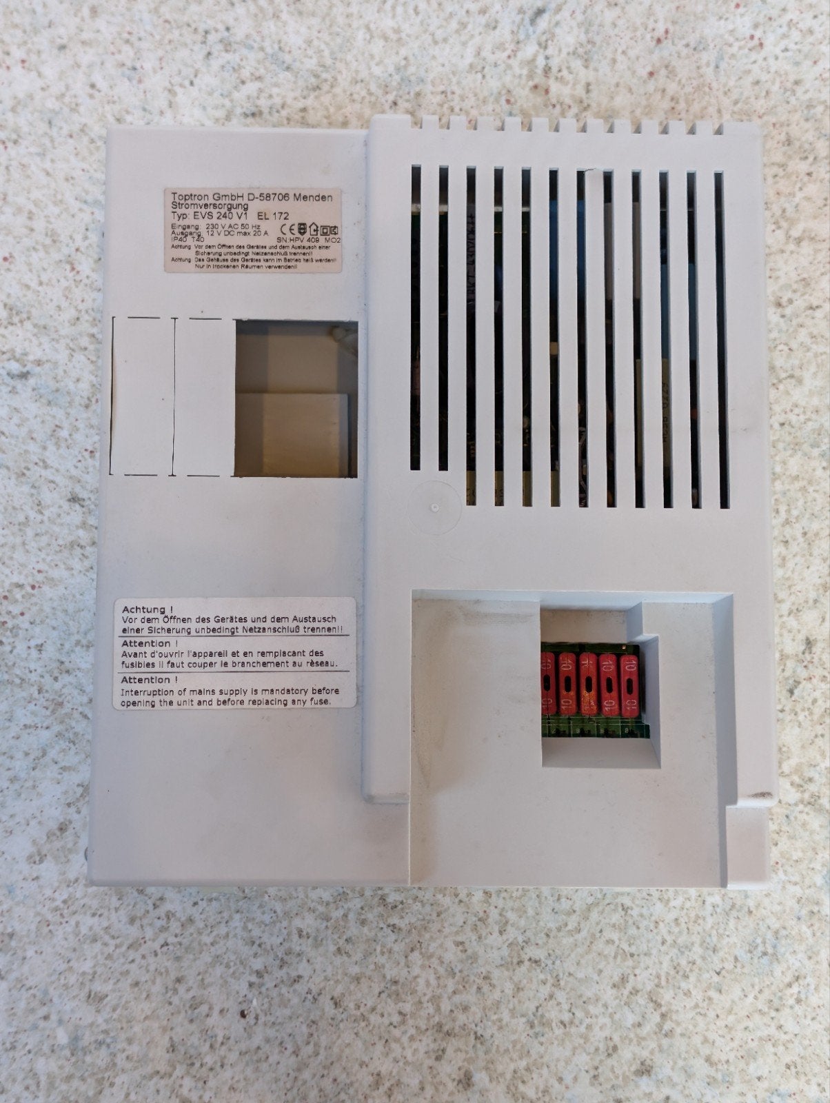 Omvormer Toptron EVS 240 V1 EL 172 uit Bürstner Ventana, Ophalen of Verzenden, Gebruikt